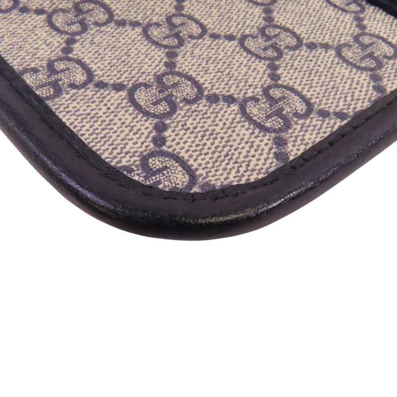 GUCCI 塗層帆布Ophidia GG Supreme銀扣腰包-12