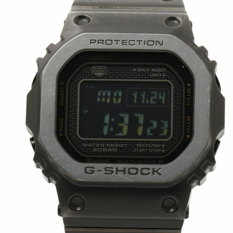 卡西歐 G-SHOCK 全金屬 5000 系列 GMWB5000MB1JF 黑色不鏽鋼男士數位手錶