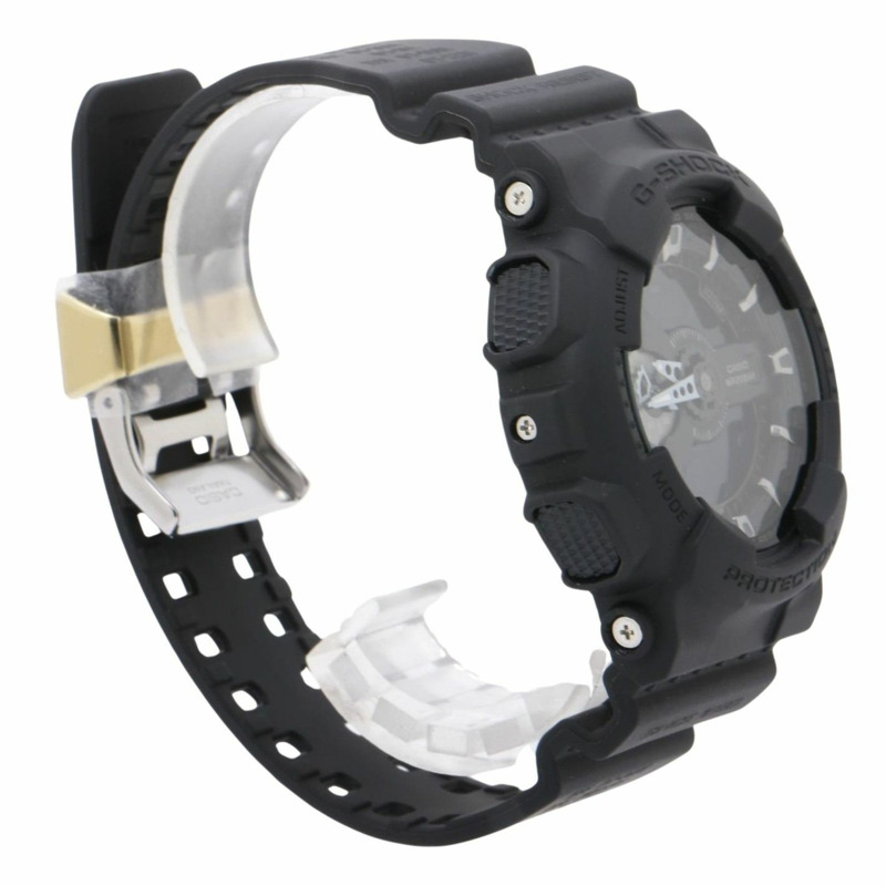 卡西歐 G-SHOCK 110 系列 GA114RE1AJR 黑色樹脂男士數位類比手錶-2