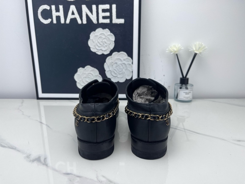 chanel香奈兒 黑色鏈條樂福鞋 36碼 98新-2