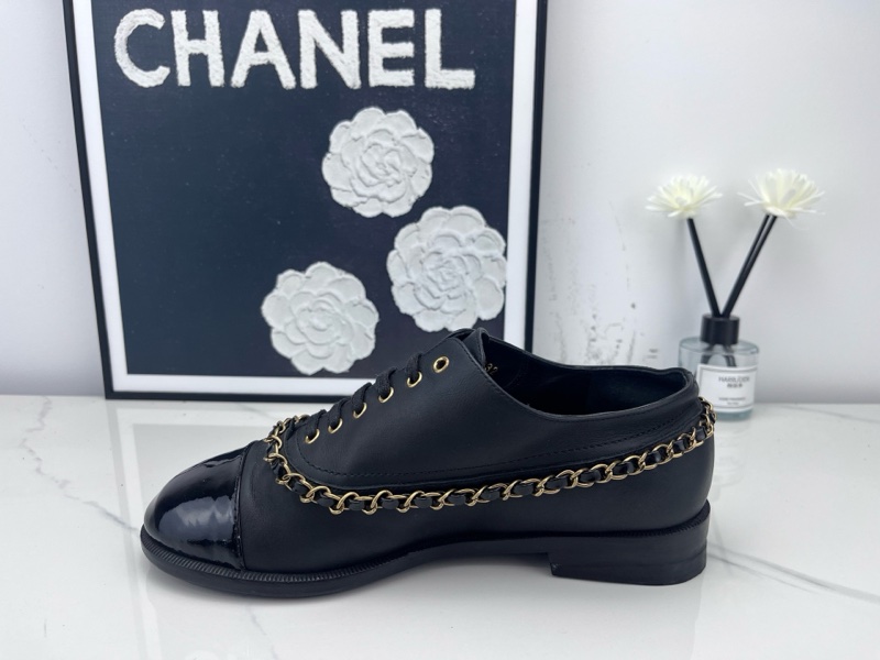 chanel香奈兒 黑色鏈條樂福鞋 36碼 98新-6