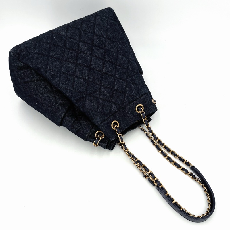 Chanel 香奈兒 牛仔深藍 水桶包 27*17*28-7