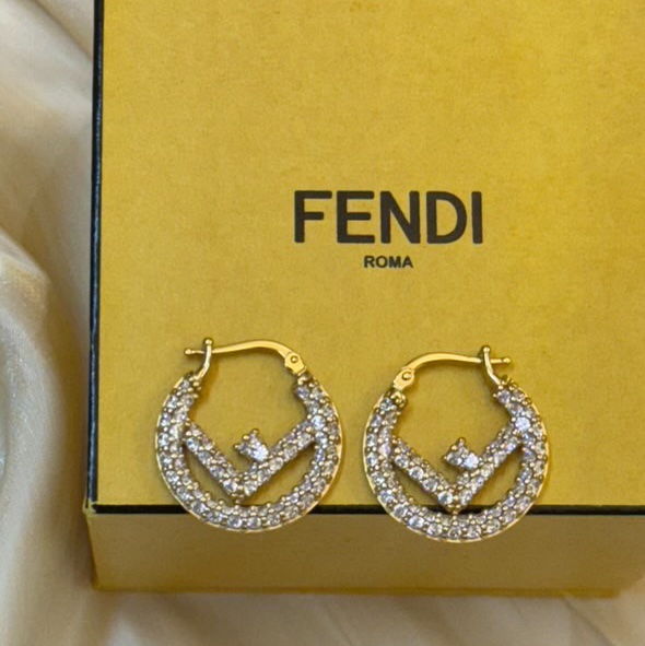 Fendi 滿鑽耳環-4