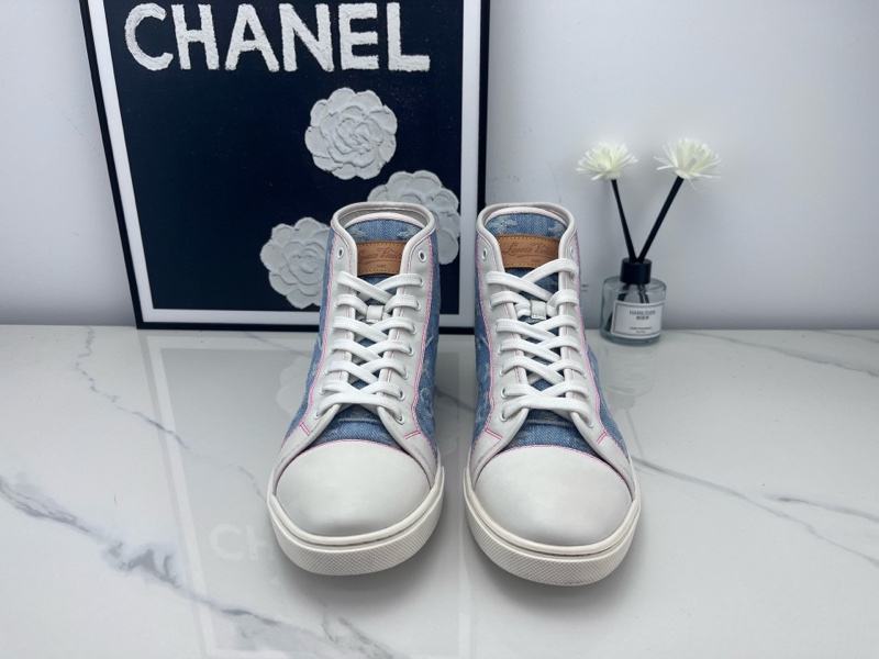 Louis vuitton路易威登 lv牛仔藍帆布鞋 38碼 98新-1