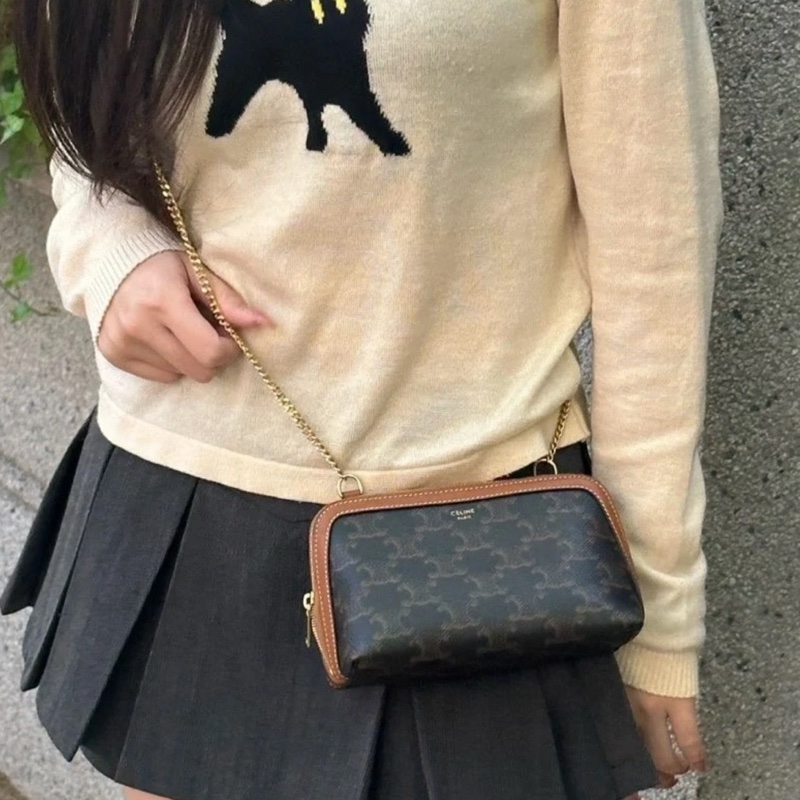 莉亞精品♡Celine 老花貝殼包 二手-1