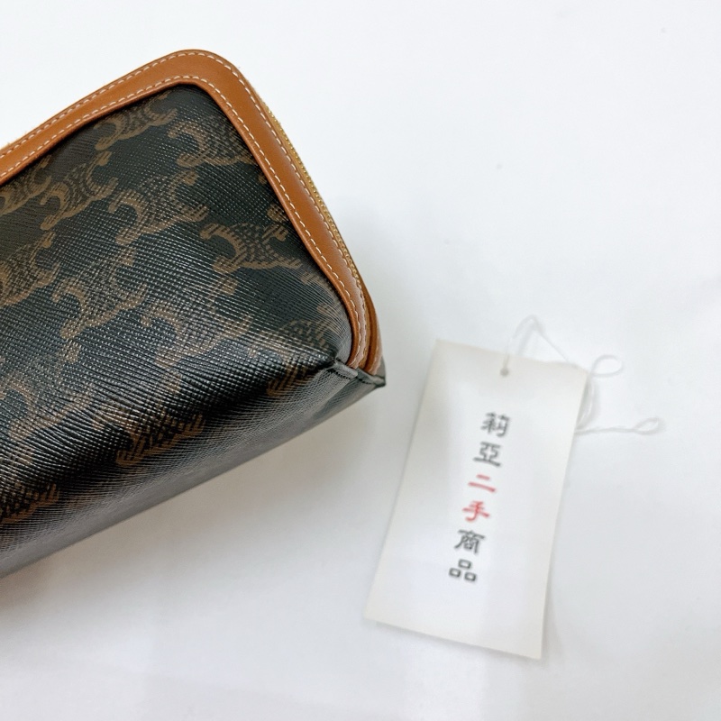 莉亞精品♡Celine 老花貝殼包 二手-9