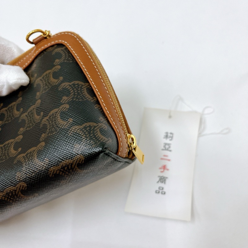 莉亞精品♡Celine 老花貝殼包 二手-11