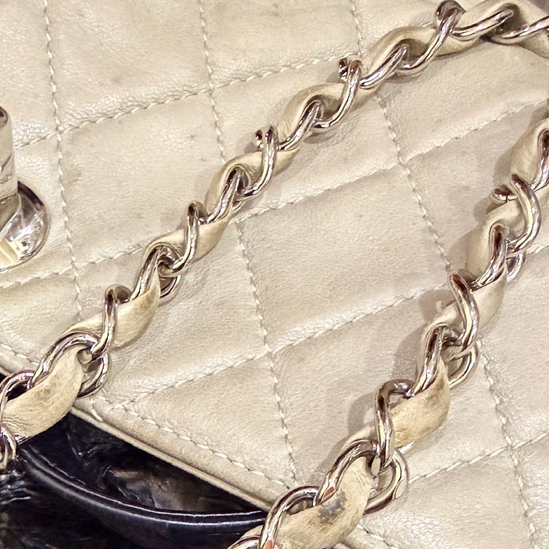 超值得!好看的實用款🖤正版長腿kitty一起送🥰CHANEL 香奈兒 蠟光牛皮 黑色肩背 手提 托特包-59