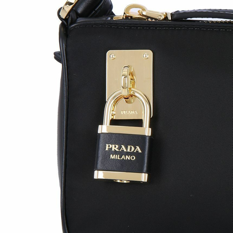 PRADA 尼龍皮革肩背包 1BC234 2C8Q F0002-6