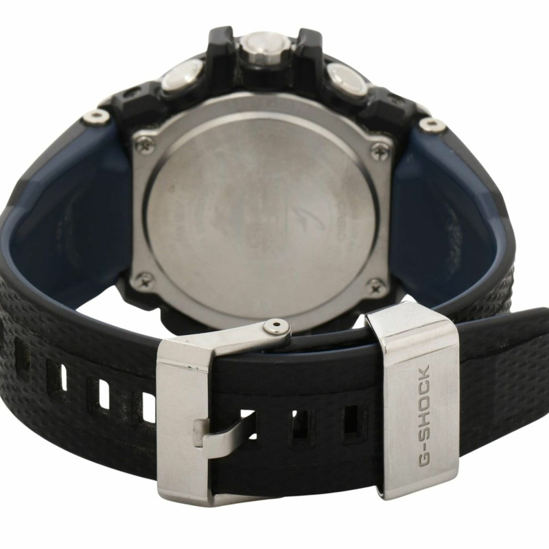 Casio G-SHOCK G-STEEL GSTB100 系列腕錶 (GSTB100XA1AJF) 黑色碳纖維錶圈，樹脂和不鏽鋼/碳纖維材質，男士模擬指針腕錶-4