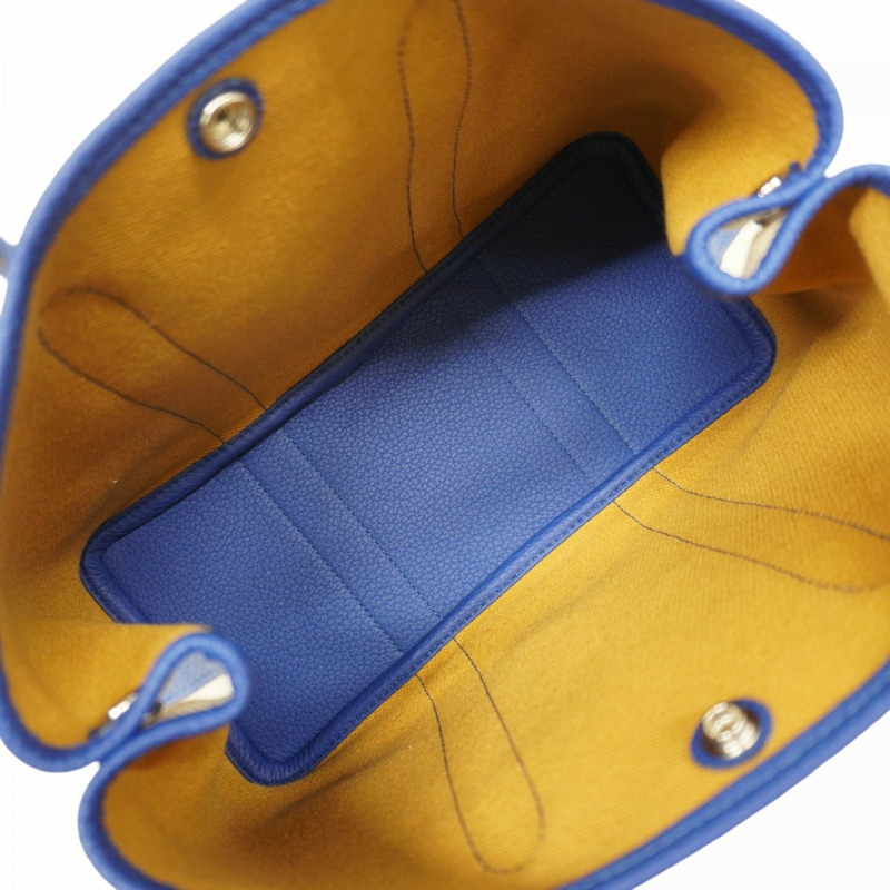 愛馬仕 Hermès Garden TPM Verso Toile H Ecru Tesaire Blue France Z Stamp 女士手提包-3