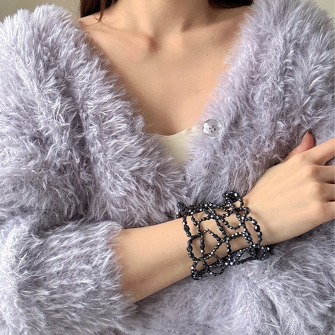 稀有Christian Dior 迪奧 黑水晶手鐲 手鏈 晚宴