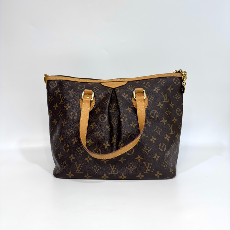 🥨路易威登派拉蒙LV原花抓皺palermo一字拉鍊水餃包M40145-4