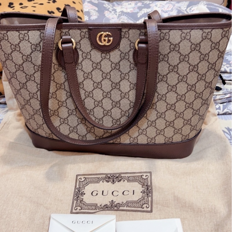 Gucci中號雙提把拖特包-1