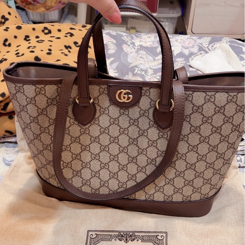 Gucci中號雙提把拖特包-2