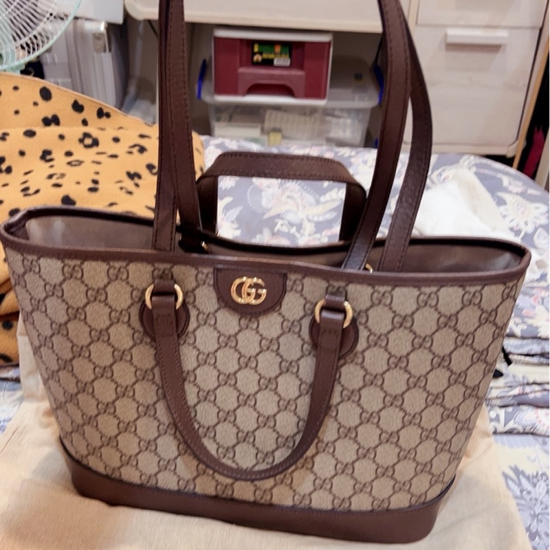 Gucci中號雙提把拖特包-3