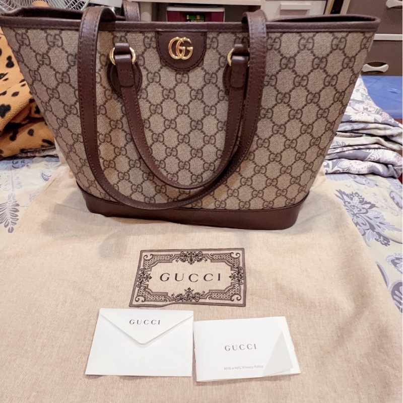 Gucci中號雙提把拖特包-11