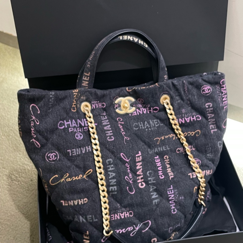▪️富貴選物FUGUEI▪️ Chanel 限量款 塗鴉單寧托特包-1