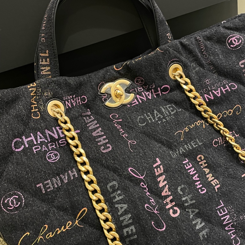 ▪️富貴選物FUGUEI▪️ Chanel 限量款 塗鴉單寧托特包-3