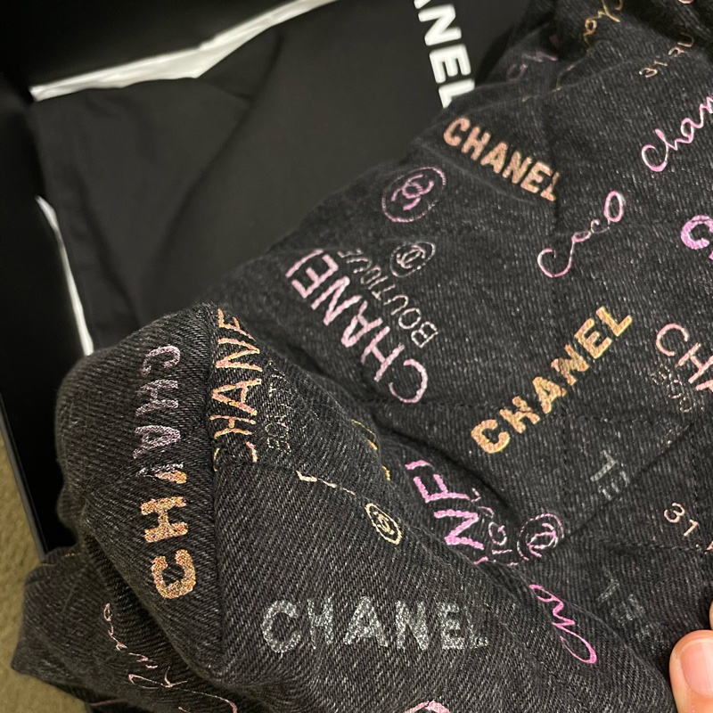 ▪️富貴選物FUGUEI▪️ Chanel 限量款 塗鴉單寧托特包-9