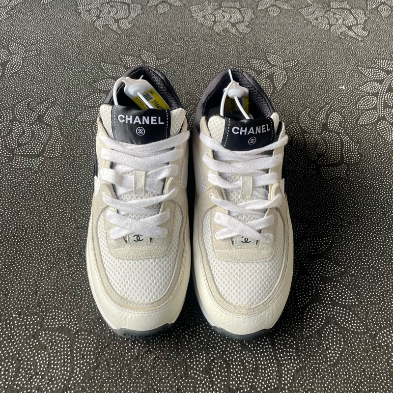 02070 chanel黑白運動鞋37碼無盒無附件 成色新，磨損小，鞋標掉了一隻不影響鑒定-6