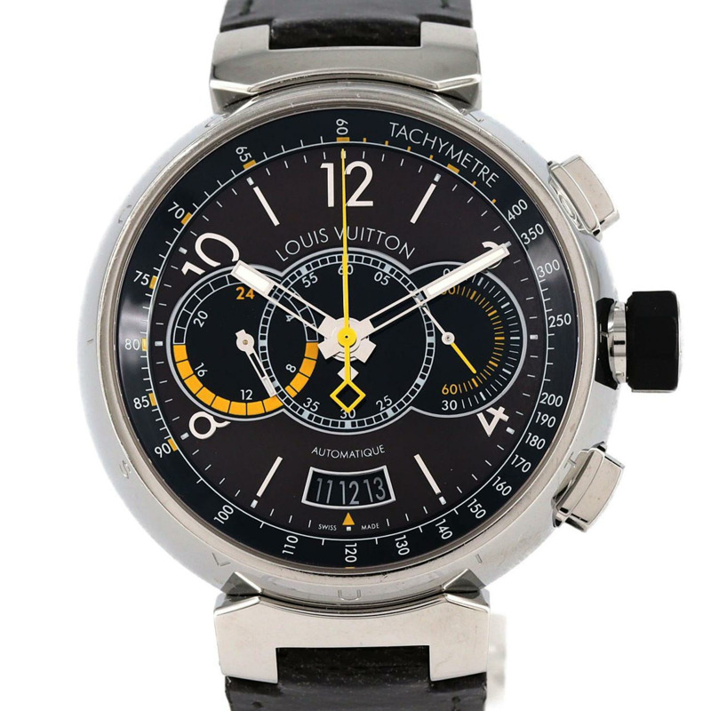 路易威登 Tambour Chrono Voyage Q102L 不鏽鋼自動腕錶-0