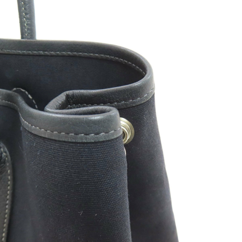 愛馬仕 Garden Party TPM Toile Officier 手提包，銀色五金配件，女士，愛馬仕-11