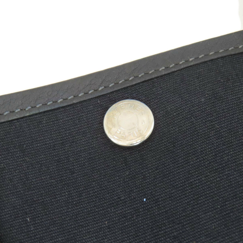 愛馬仕 Garden Party TPM Toile Officier 手提包，銀色五金配件，女士，愛馬仕-16