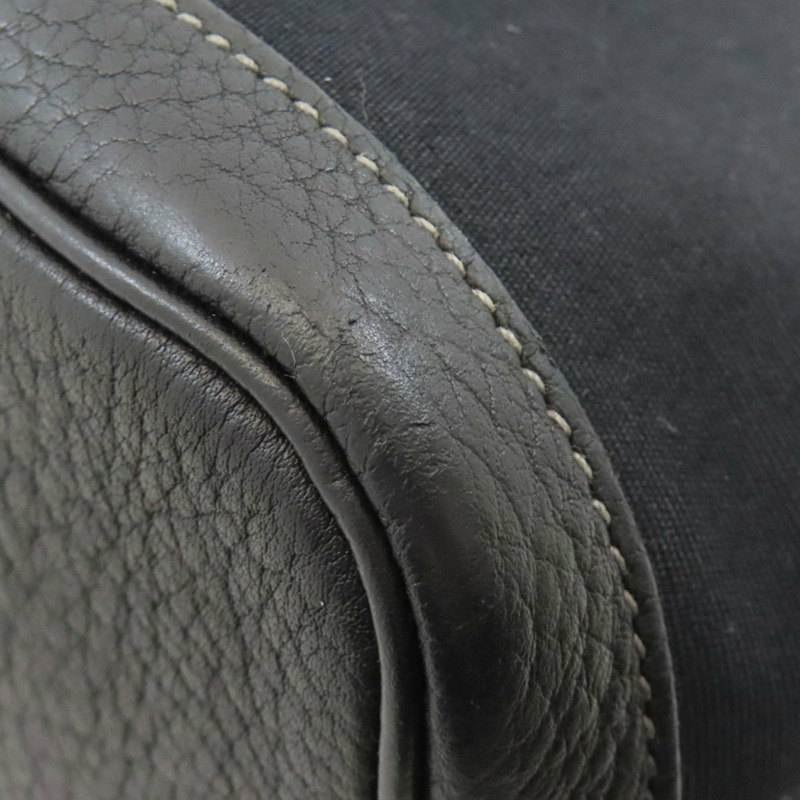 愛馬仕 Garden Party TPM Toile Officier 手提包，銀色五金配件，女士，愛馬仕-25