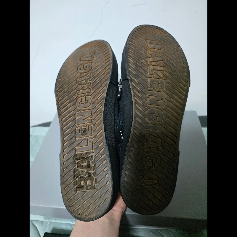 [二手]Balenciaga 巴黎世家 鉚釘穿環 帆布懶人鞋-5