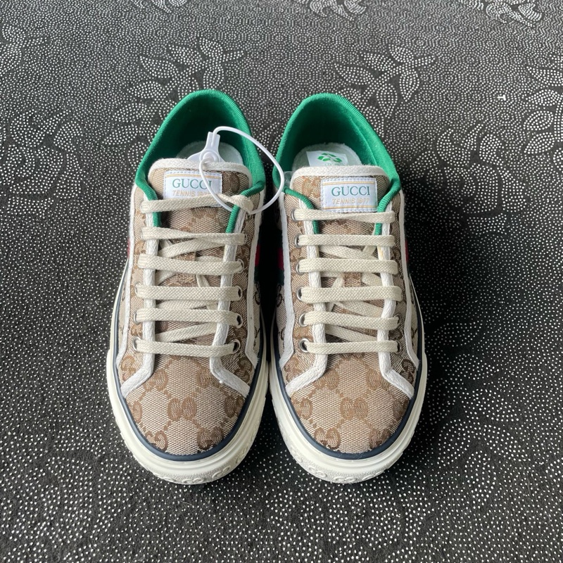 02051 gucci1977烏木色板鞋36碼無盒,成色充新輕微磨損-1