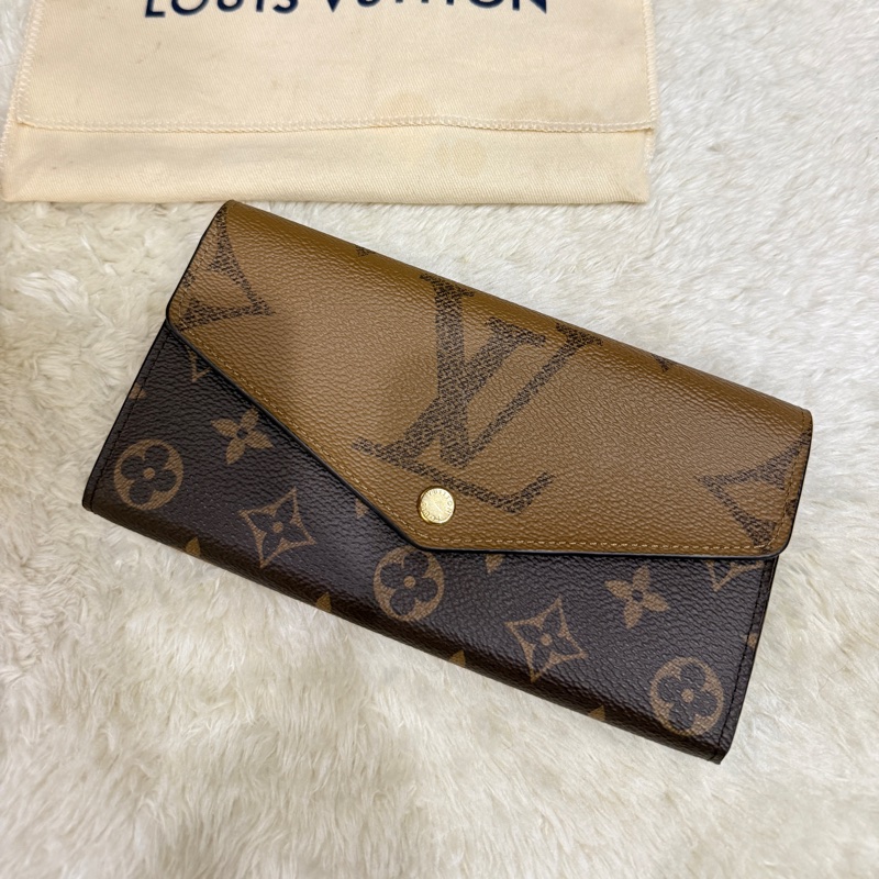 9新以上✨專櫃28900 LV晶片款 M80726長夾 皮夾 發財錢包-0