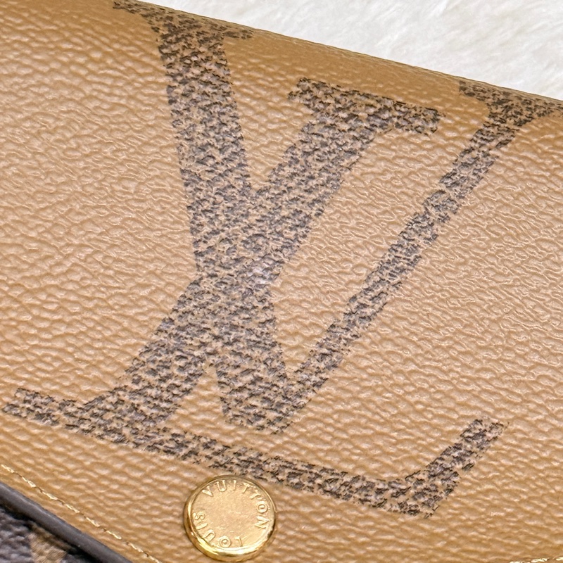 9新以上✨專櫃28900 LV晶片款 M80726長夾 皮夾 發財錢包-7