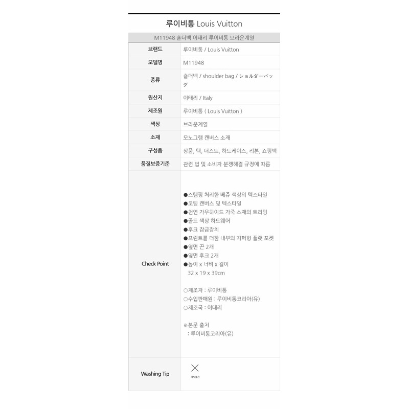 LOUIS VUITTON Neverfull Bandoulière Inside Out GM M11948-10