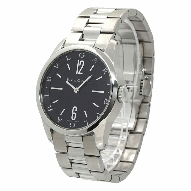 寶格麗 Solotempo ST37S 男士黑色石英腕錶-1