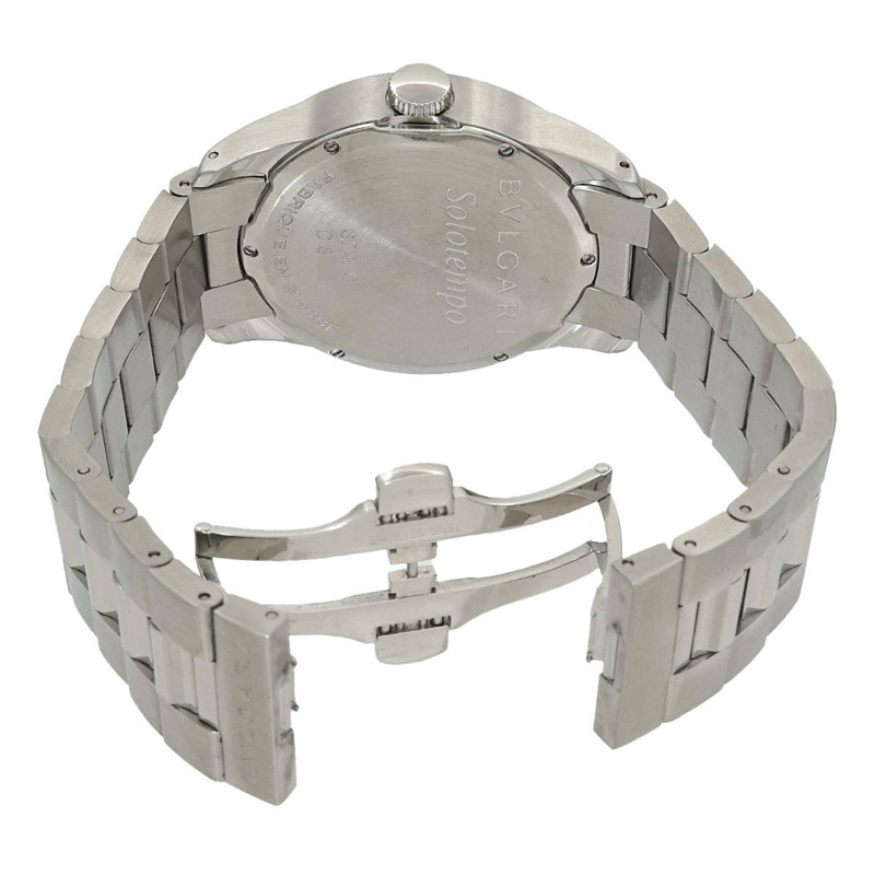 寶格麗 Solotempo ST37S 男士黑色石英腕錶-3