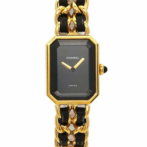 香奈兒 Premiere 女士腕錶，L 碼，H0001，黑金配色，石英機芯