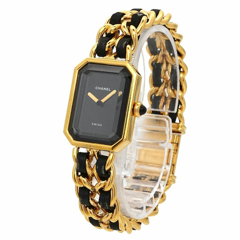 香奈兒 Premiere 女士腕錶,L 碼,H0001,黑金配色,石英機芯-1