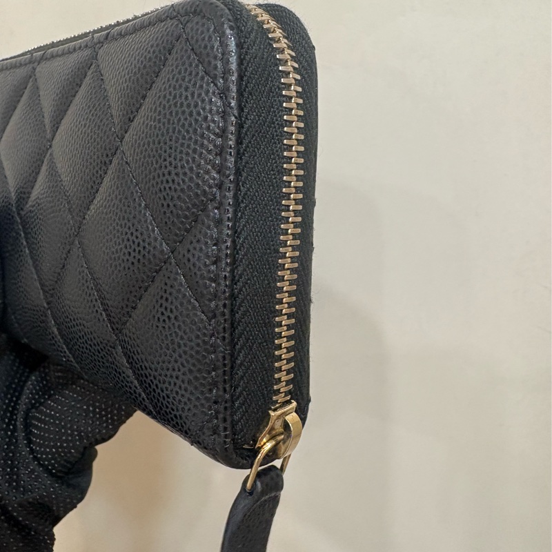 香奈兒 chanel 雙c鑲鑽大ㄇ字零錢包-2