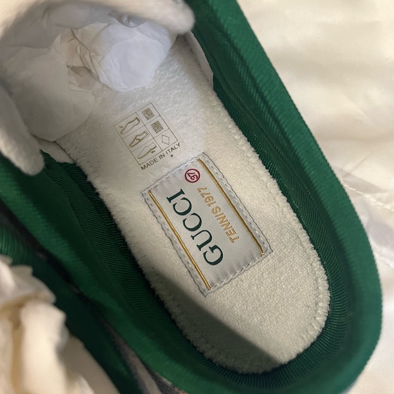 Gucci古馳1977復古運動鞋 雙G滿印休閒鞋 板鞋藍色 37碼-2