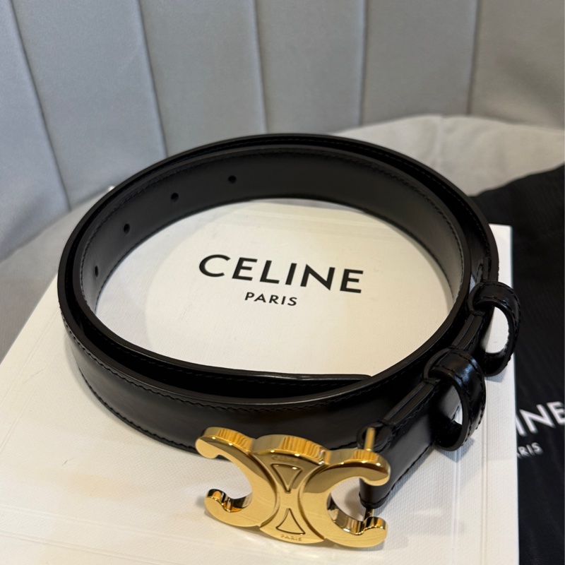 Celine凱旋門經典皮帶 70cm-0