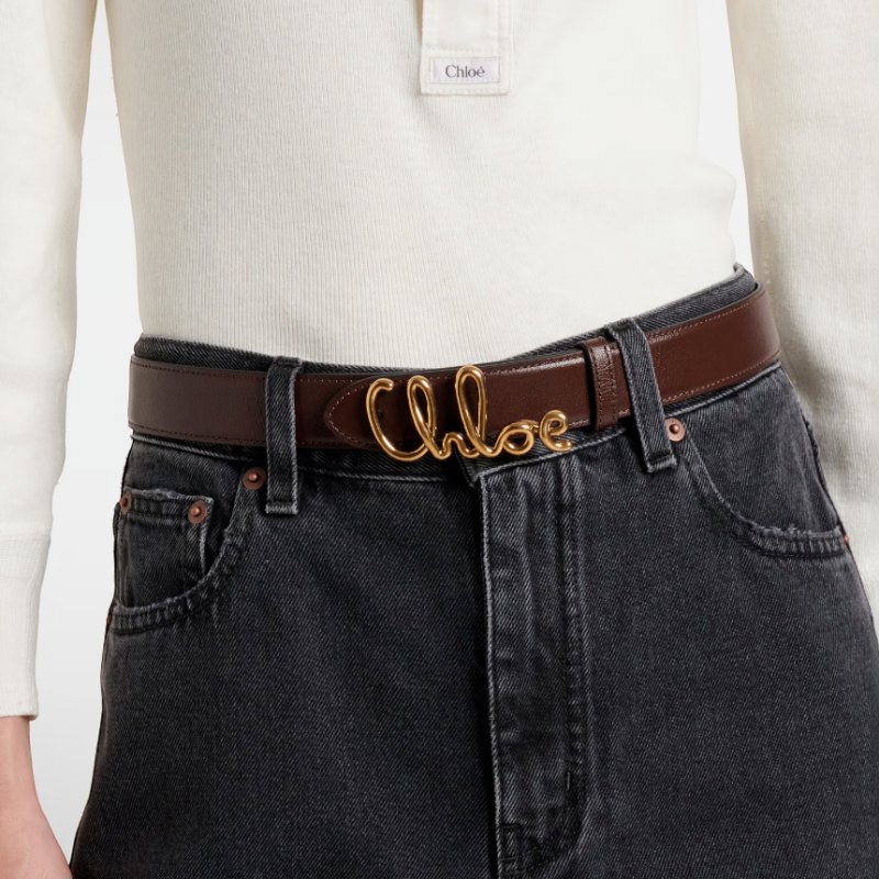 🎉新品好折扣✨Chloe Iconic 女款小牛皮 1.8公分寬標誌腰帶 S 85/ M90 / L95公分 棕色及黑色可選-1