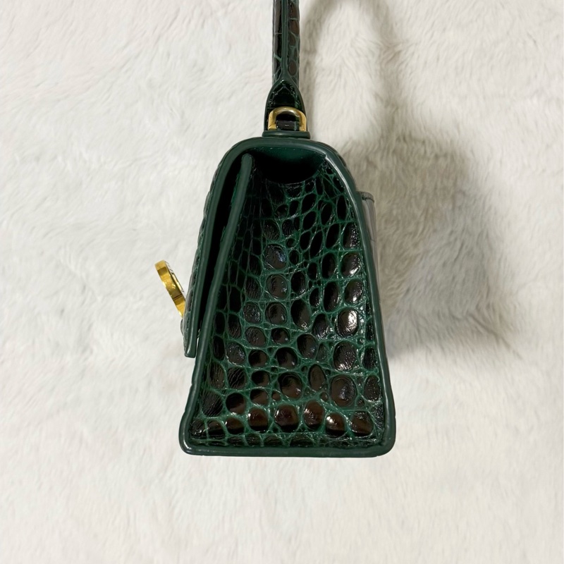 Balenciaga綠鱷魚壓紋金釦沙漏包 XS 全網最低價❤️-2