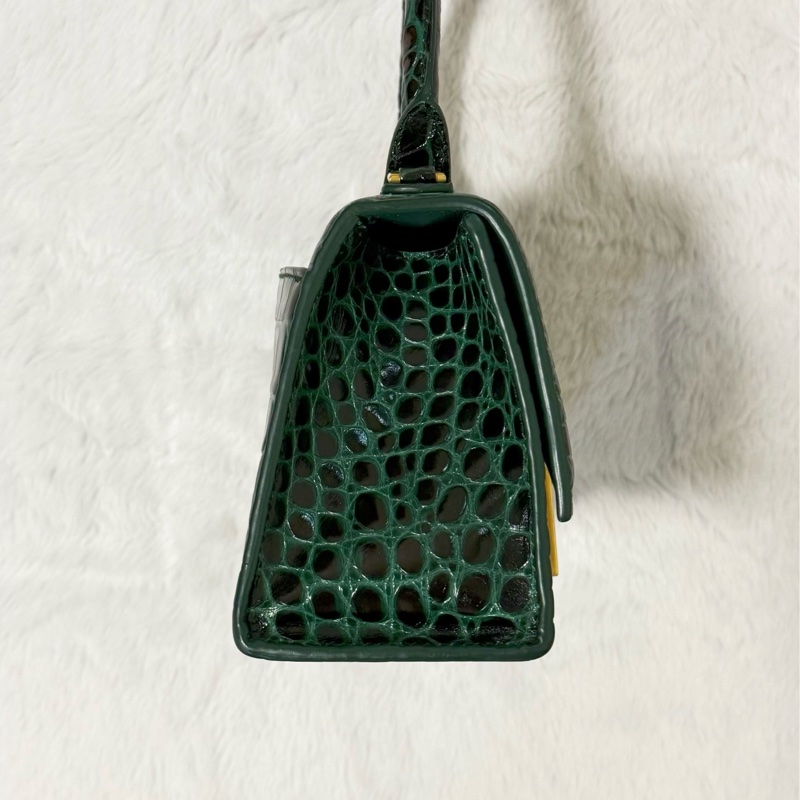 Balenciaga綠鱷魚壓紋金釦沙漏包 XS 全網最低價❤️-3