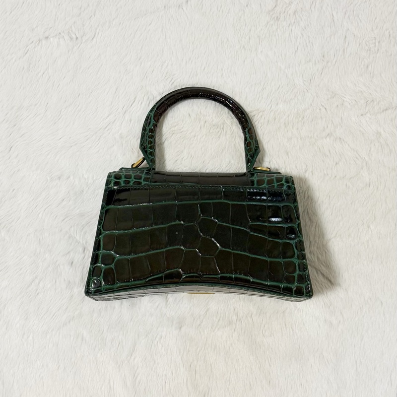 Balenciaga綠鱷魚壓紋金釦沙漏包 XS 全網最低價❤️-10