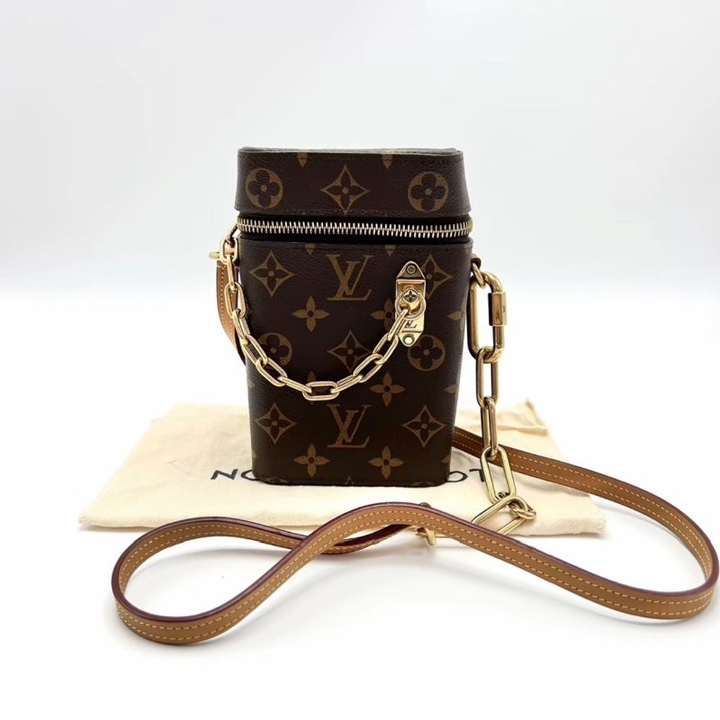 LV 經典老花手機盒子包11*18*6 98新配件塵袋-0