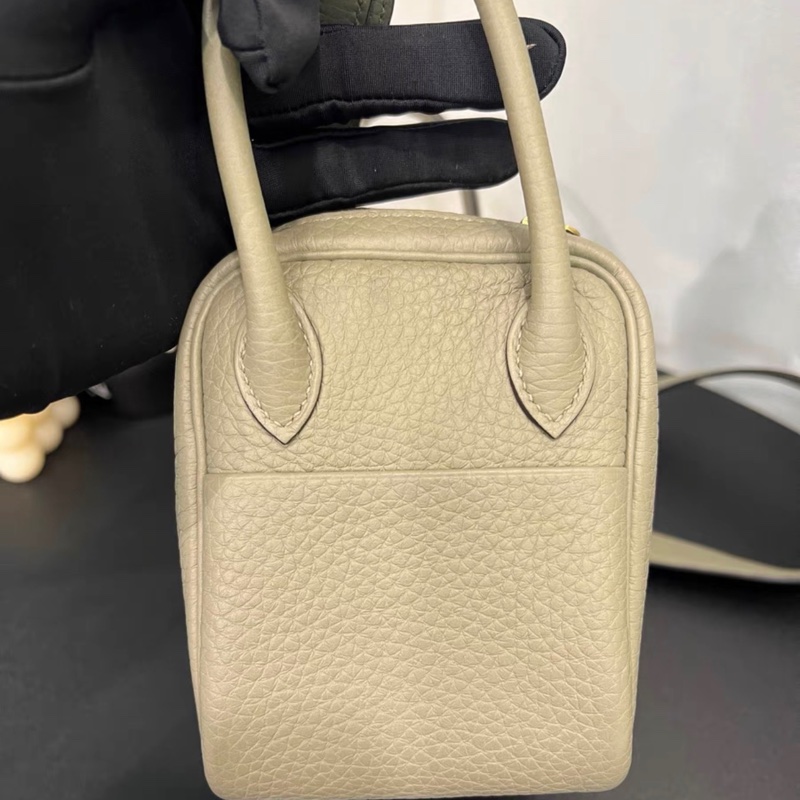 二代 Hermes愛馬仕mini Lingy鼠尾草綠金扣B刻-2