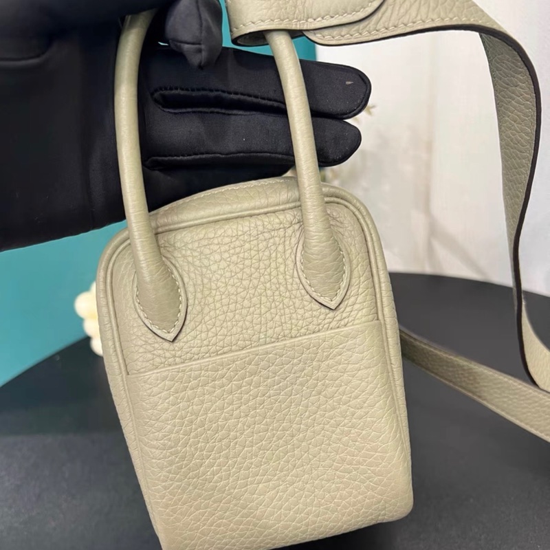 二代 Hermes愛馬仕mini Lingy鼠尾草綠金扣B刻-3