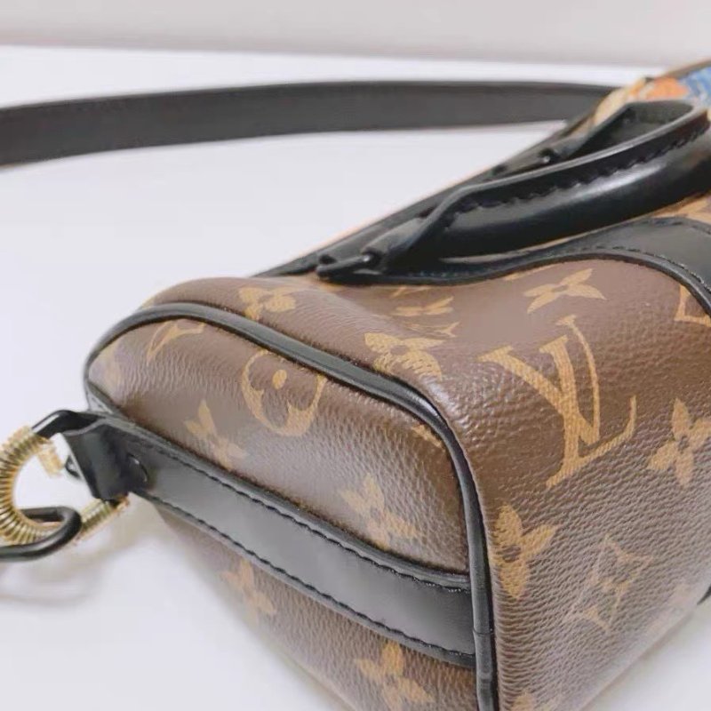 Lv秀款稻草人keepall xs 肩背斜背包20.5*9*12.5 98新配件塵袋-3