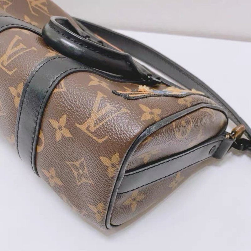 Lv秀款稻草人keepall xs 肩背斜背包20.5*9*12.5 98新配件塵袋-4